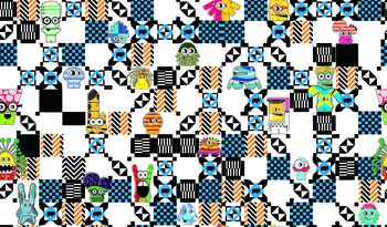 格子 卡通印花华亿平台图片