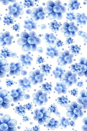 蓝色印花华亿平台图片