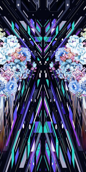 420809-WT474定位花卉几何图形组合炫酷