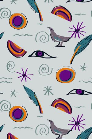 抽象元素印花华亿平台图片