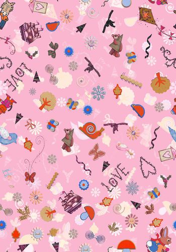 420953-简单清新卡通图案小花朵碎花组合图形