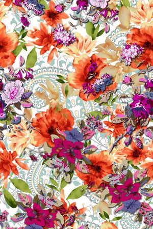 佩斯利印花华亿平台图片