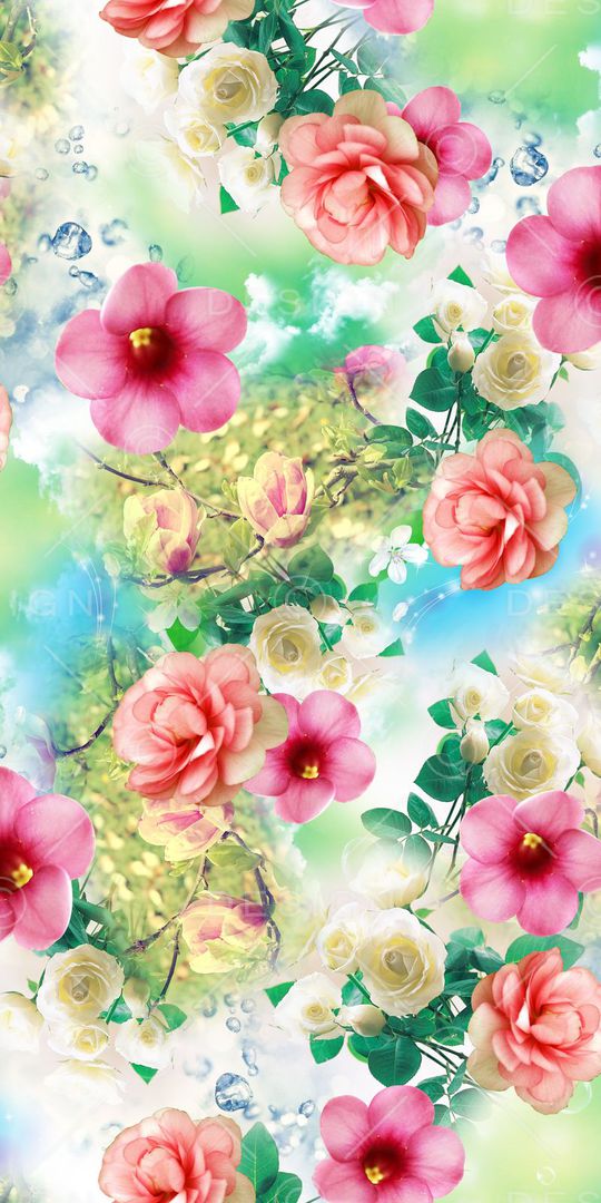 花卉印花华亿平台图片