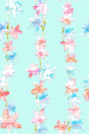 流行花卉印花华亿平台图片