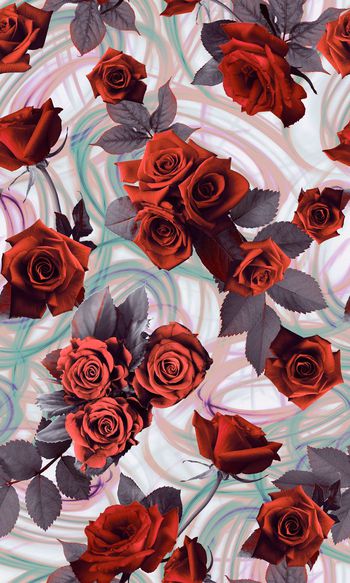 421052-光晕玫瑰物语