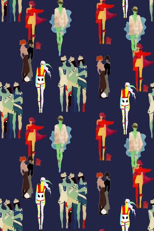 时尚简约印花华亿平台图片