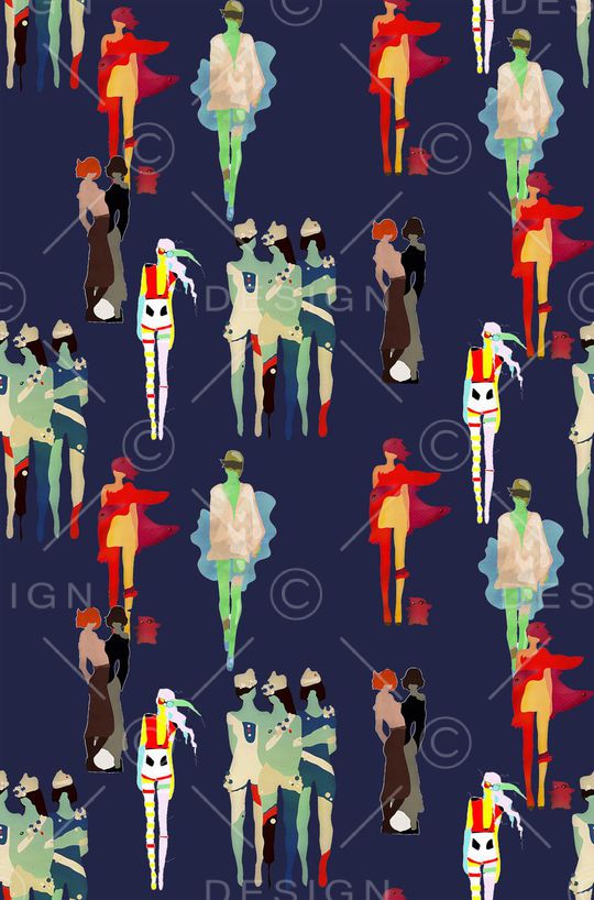 时尚简约印花华亿平台图片