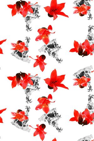 花卉印花华亿平台图片