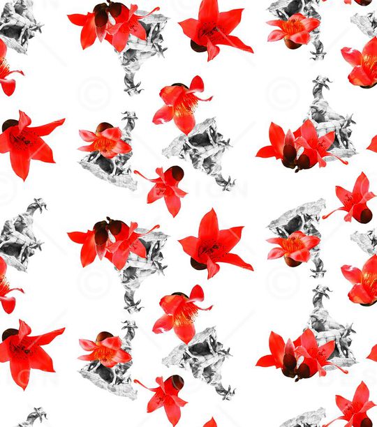 花卉印花华亿平台图片