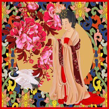 421122-梦回大唐中国风4手绘云想衣裳花想容