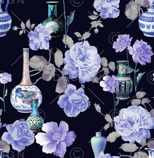 花卉印花华亿平台图片