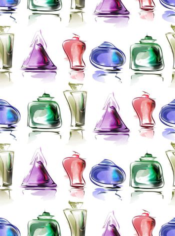 421237-彩色抽象香水瓶