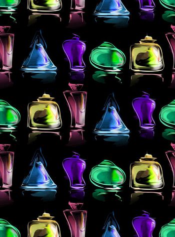 421238-彩色抽象香水瓶