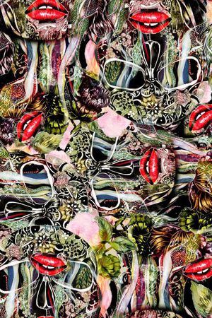 抽象印花华亿平台图片