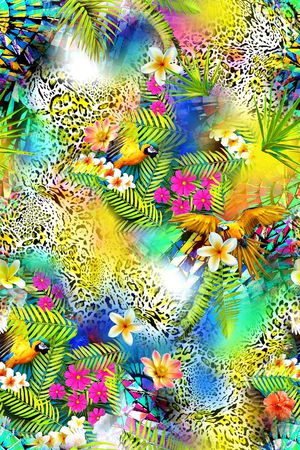 热带风印花华亿平台图片