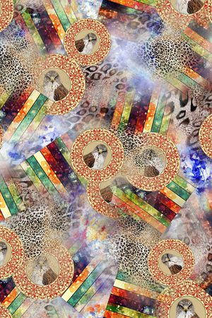 几何纹理印花华亿平台图片