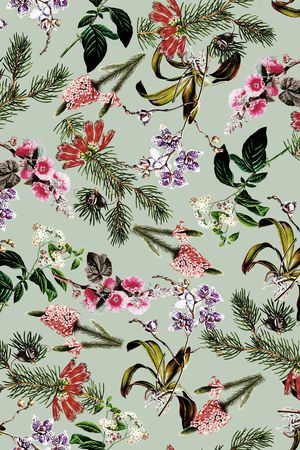 花卉印花华亿平台图片