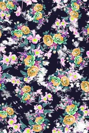 花卉印花华亿平台图片