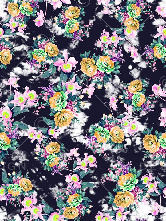 花卉印花华亿平台图片