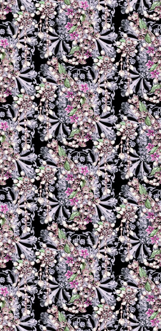 蓝紫美印花华亿平台图片