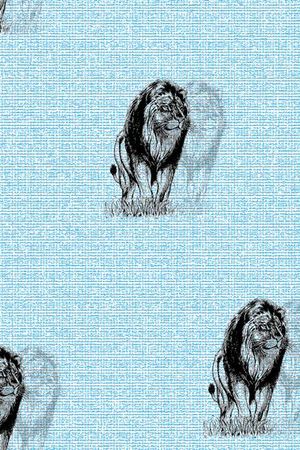 狮子印花华亿平台图片