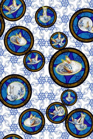 青花印花华亿平台图片