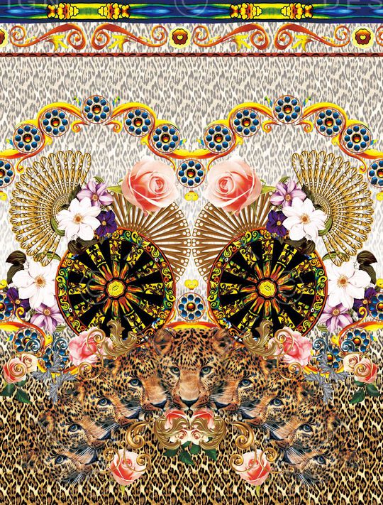 大牌时尚印花华亿平台图片