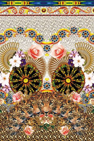 大牌时尚印花华亿平台图片