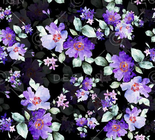 层次花卉印花华亿平台图片