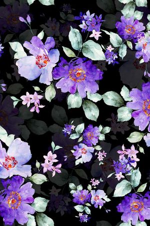 层次花卉印花华亿平台图片