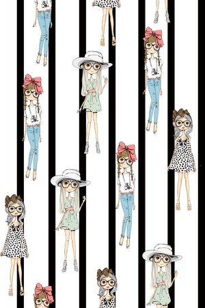 卡通人物印花华亿平台图片