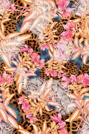 豹纹印花华亿平台图片