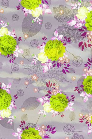 流行花卉印花华亿平台图片