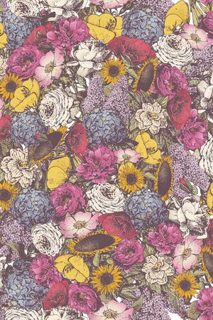 花卉印花华亿平台图片