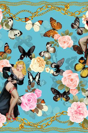 插画美女印花华亿平台图片