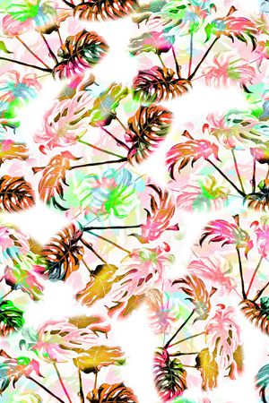 多彩花卉印花华亿平台图片