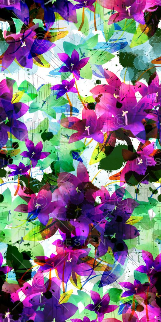 花卉印花华亿平台图片