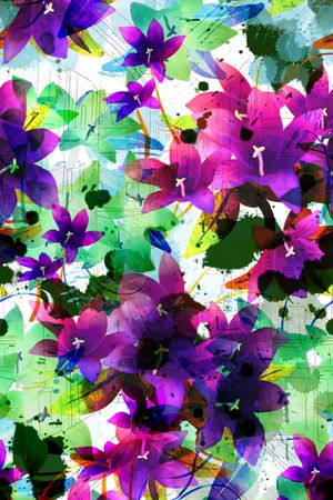 花卉印花华亿平台图片