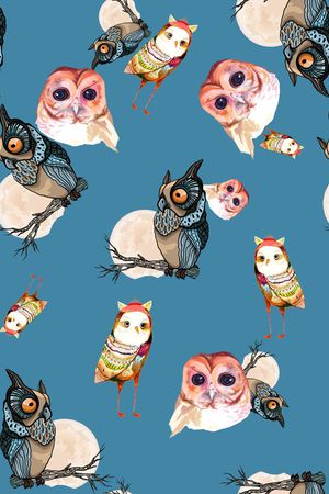 猫头鹰印花华亿平台图片