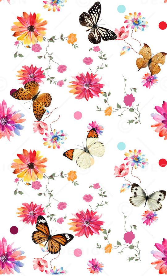 蝴蝶印花华亿平台图片