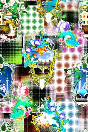 抽象印花华亿平台图片