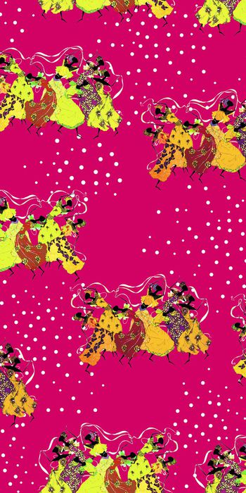 彩色人物图印花华亿平台图片