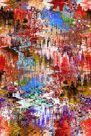 扭曲变形印花华亿平台图片