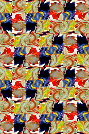 扭曲色彩印花华亿平台图片