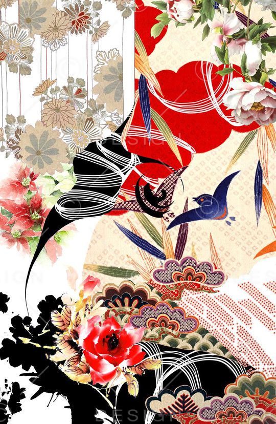 中国风印花华亿平台图片