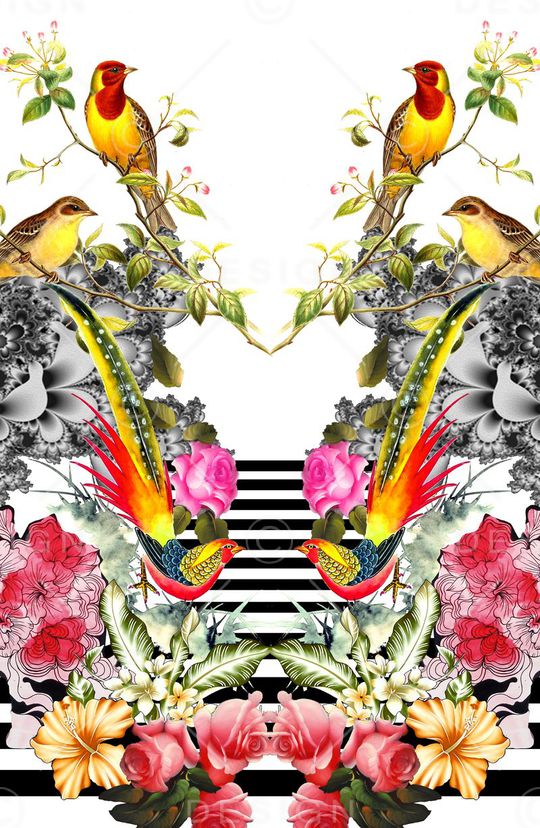 花卉印花华亿平台图片