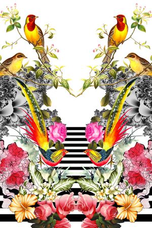 花卉印花华亿平台图片