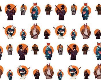 422544-个性男女装动物拟人印花图