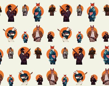 422546-个性男女装动物拟人印花图