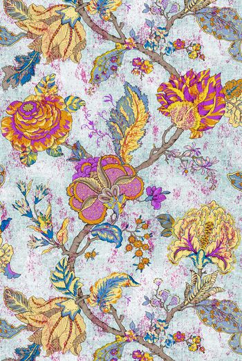 复古花卉印花华亿平台图片